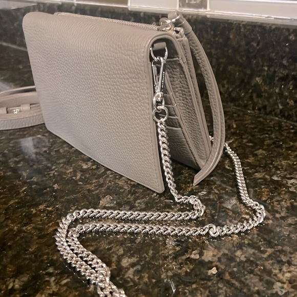AllSaints Fetch Leather Chain Crossbody Bag - Picture 9 of 17